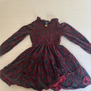 Polo by Ralph Lauren Red and Blue Paisley Kids Dress